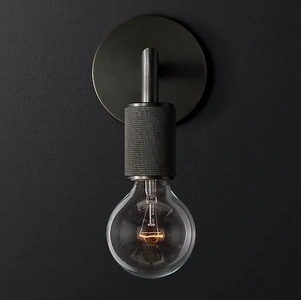 Изображение Бра Rh Utilitaire Single Sconce Black By Imperiumloft