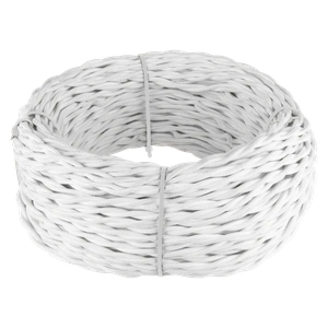 Изображение Ретро кабель витой  3х1,5 (белый) 50 м W6453501