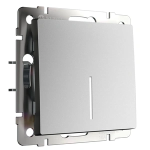 Изображение Выключатель одноклавишный проходной с подсветкой (серебряный матовый) W1112165