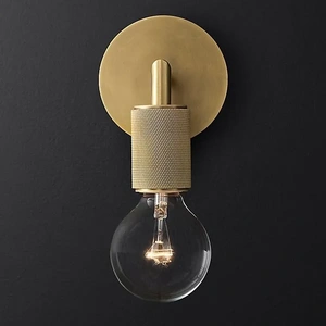 Изображение Бра Rh Utilitaire Single Sconce Brass By Imperiumloft
