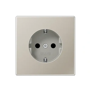 Изображение Розетка с заземлением 16А 250В LS-design сталь ES1520 Jung