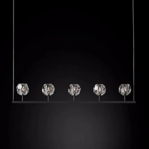 Изображение Люстра Boule De Cristal Linear Chandelier 5 Black By Imperiumloft