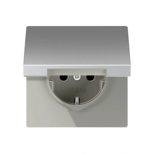 Изображение Розетка с заземлением и крышкой 16А 250В LS-design алюминий AL1520KL Jung