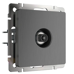 Изображение ТВ-розетка оконечная (графит рифленый) W1183004