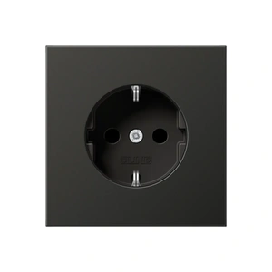 Изображение Розетка с заземлением и шторками 16А 250В LS-design антрацит AL1520KIAN Jung