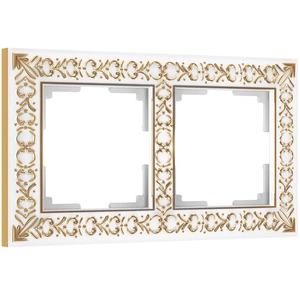 Изображение Рамка на 2 поста (белое золото) W0021523