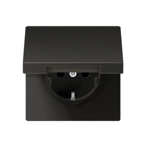 Изображение Розетка с заземлением и крышкой 16А 250В LS plus антрацит AL1520KLAN Jung