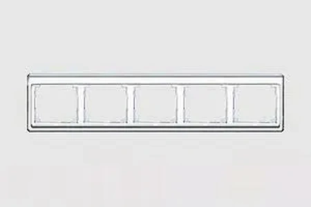 Изображение Рамка пятерная, для горизонтального монтажа Jung SL 500, белое стекло sl5850ww SL 500